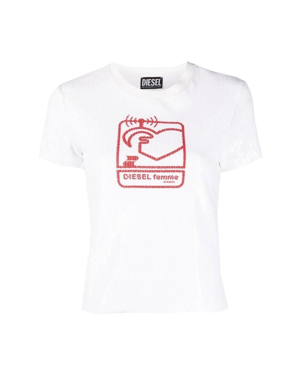 DIESEL White T-Shirts