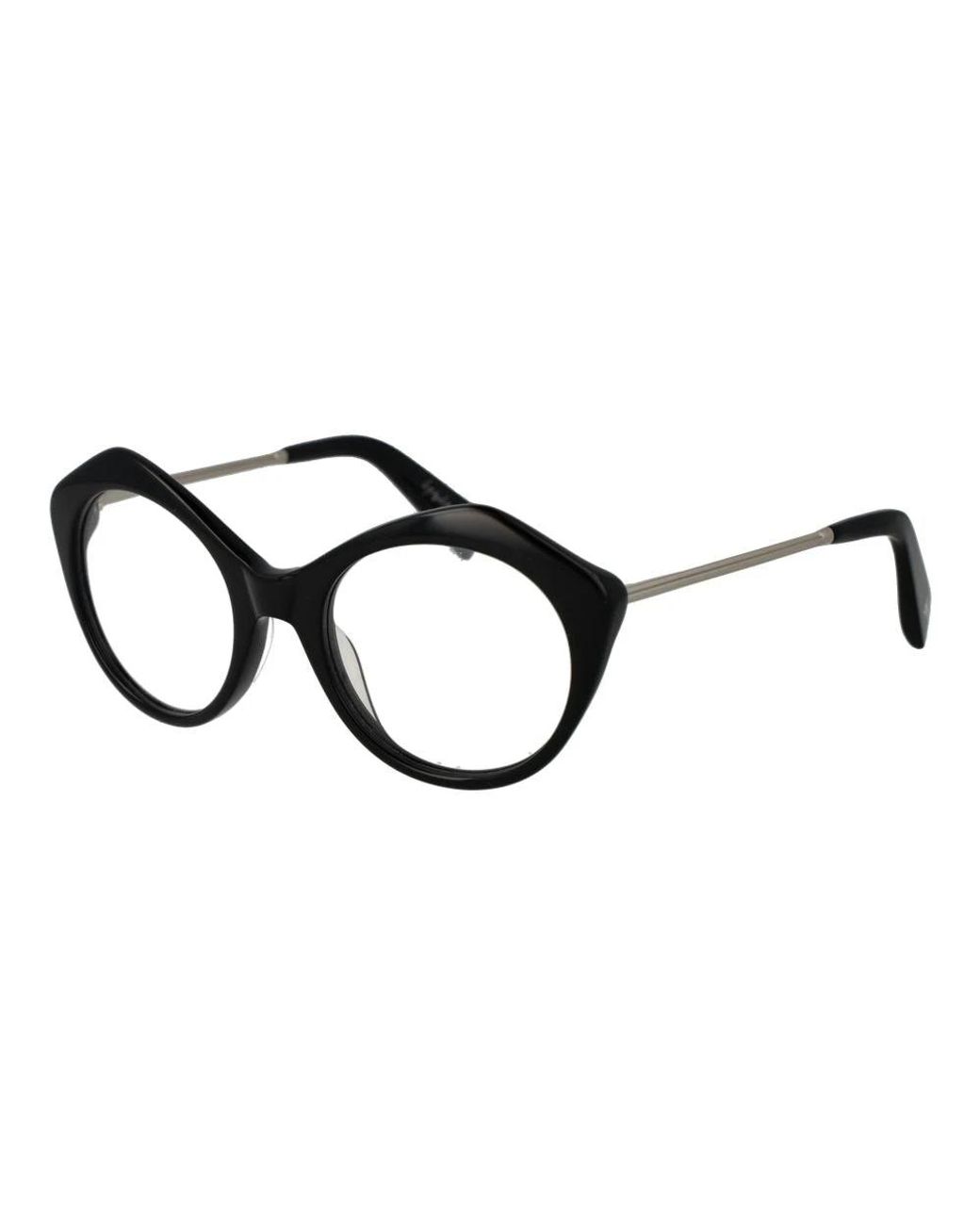 Yohji Yamamoto Black Metal & Plastic Glasses (Frames) Accessory