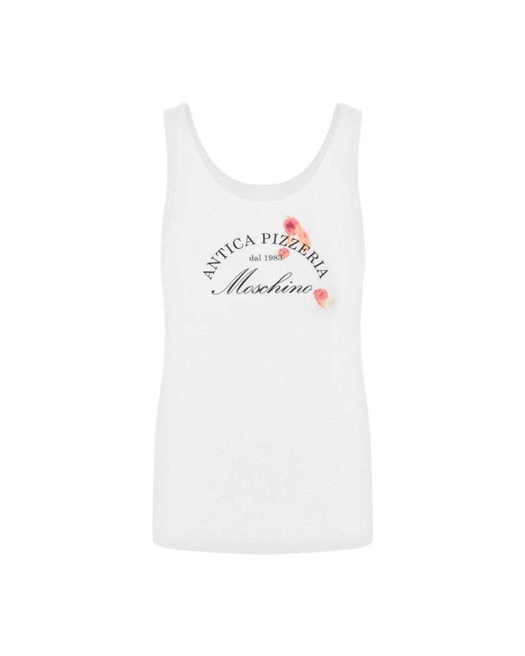 Moschino White Sleeveless Tops for men