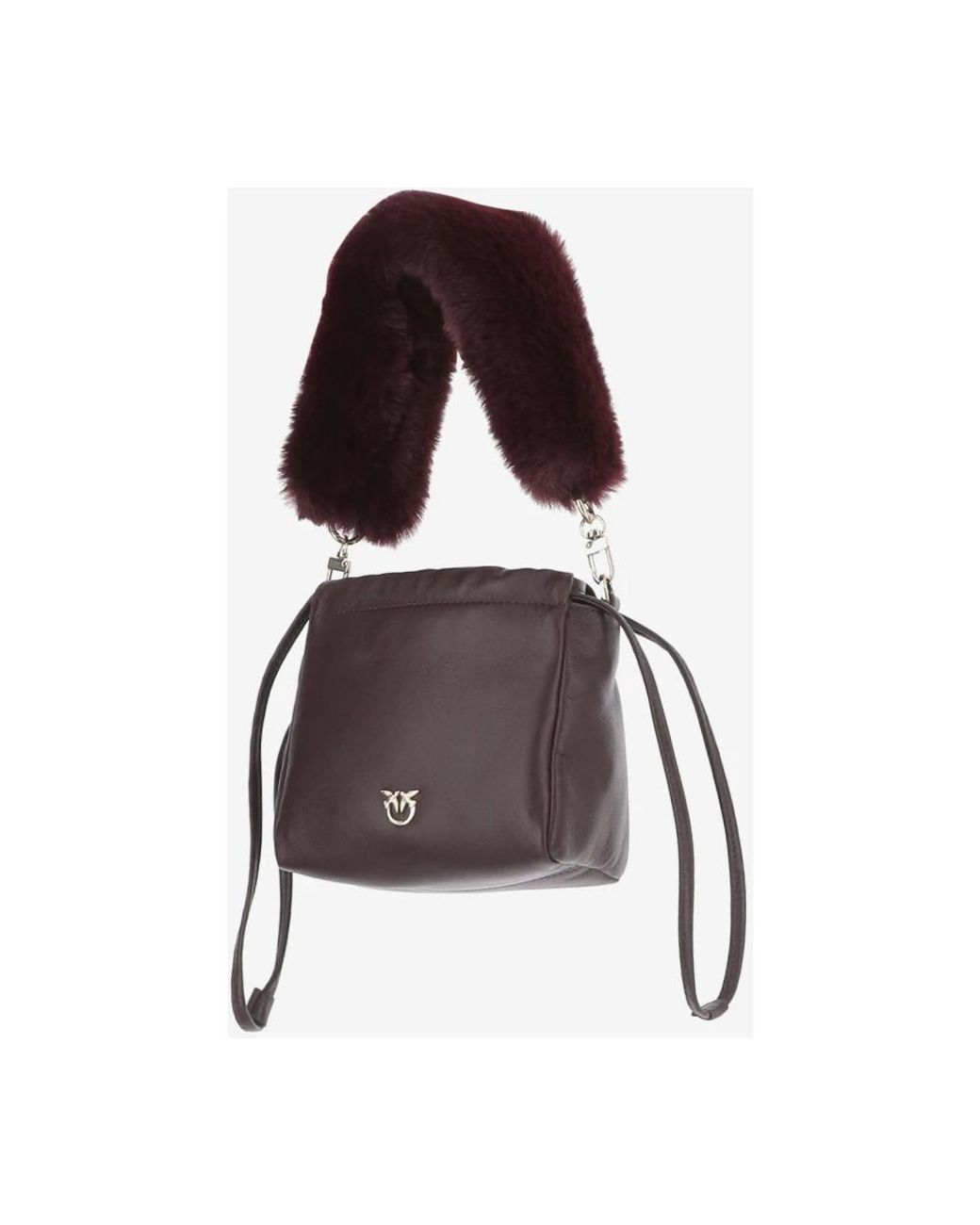 Pinko Brown Logo Bucket Bag