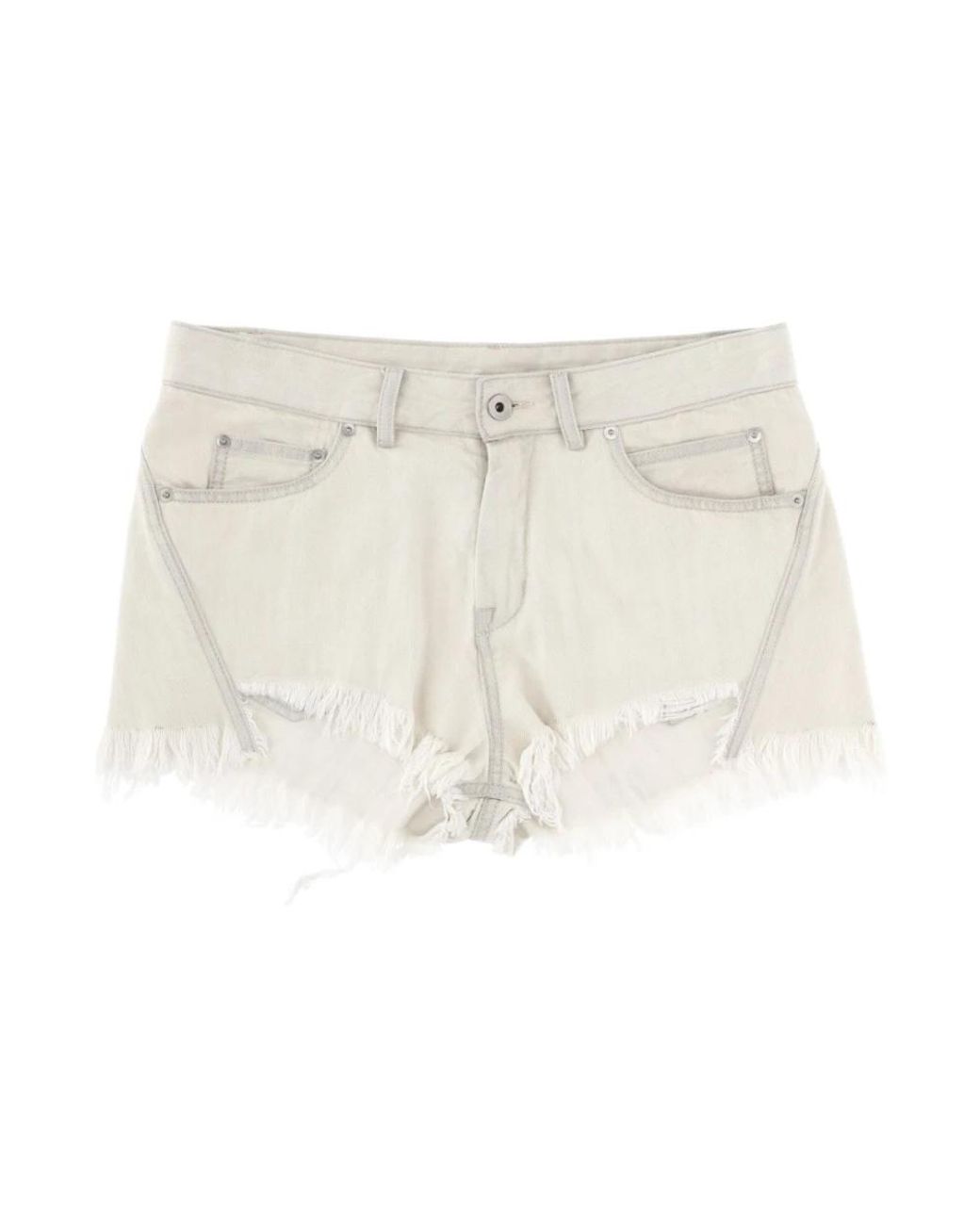 Rick Owens Natural Denim Shorts