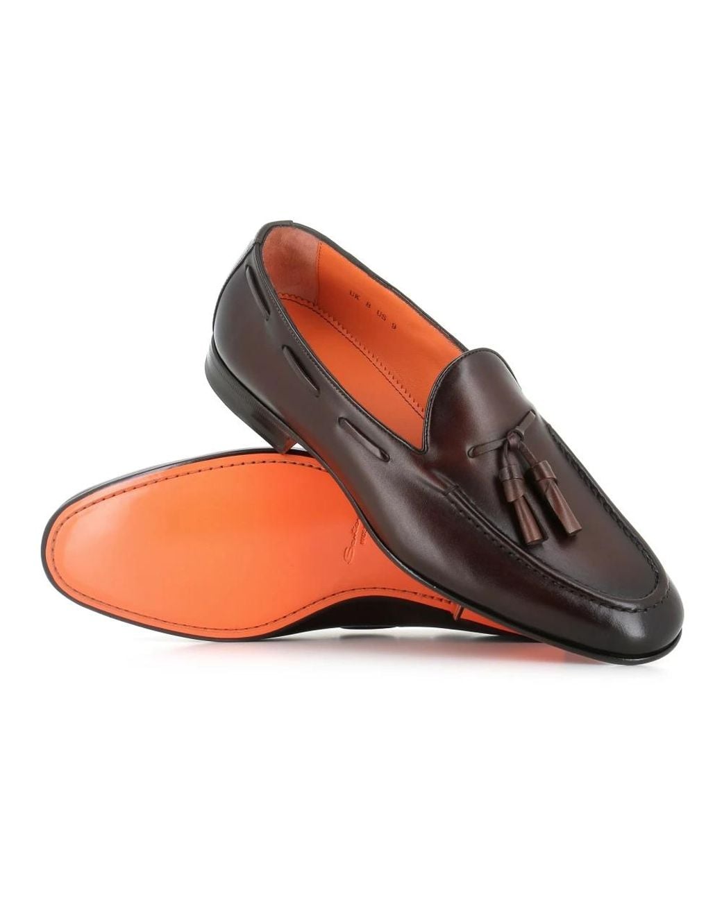 Santoni Brown Sailor Shoes for men