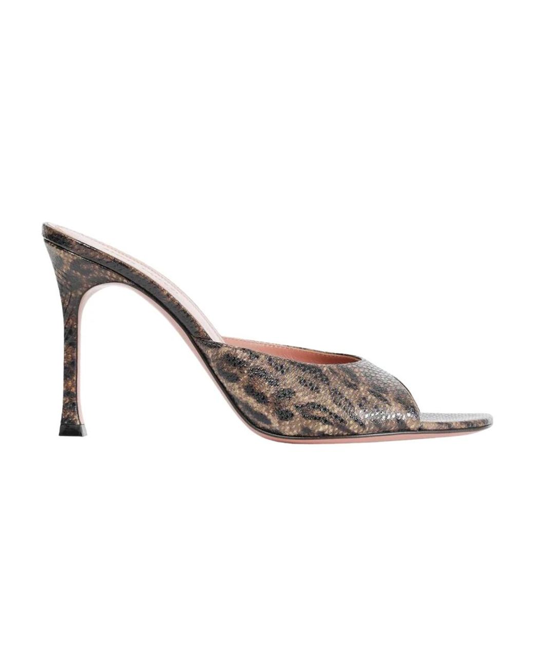 AMINA MUADDI Metallic Heeled Mules