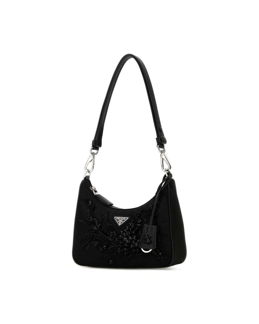 Prada Black Mini Re-Edition Schultertasche