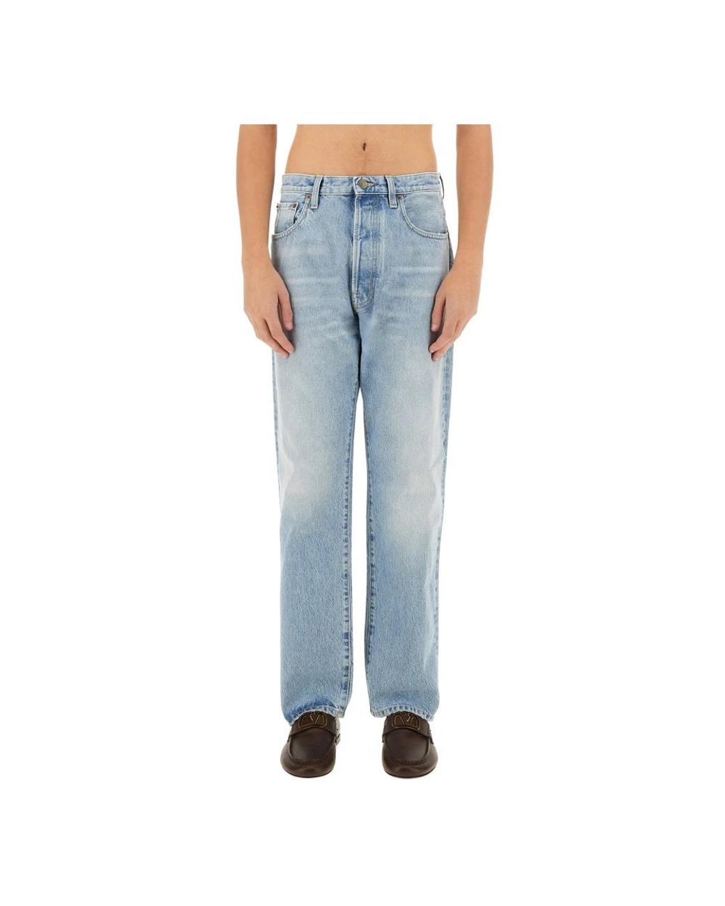 Valentino Blue Straight Fit Jeans for men