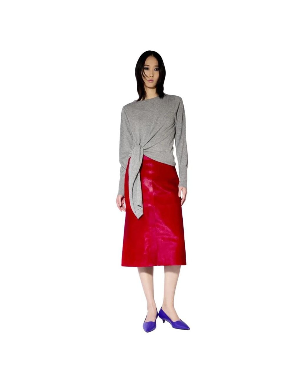 Liviana Conti Gray Round-Neck Knitwear