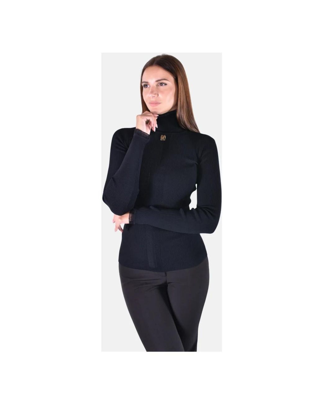 Elisabetta Franchi Blue Turtlenecks