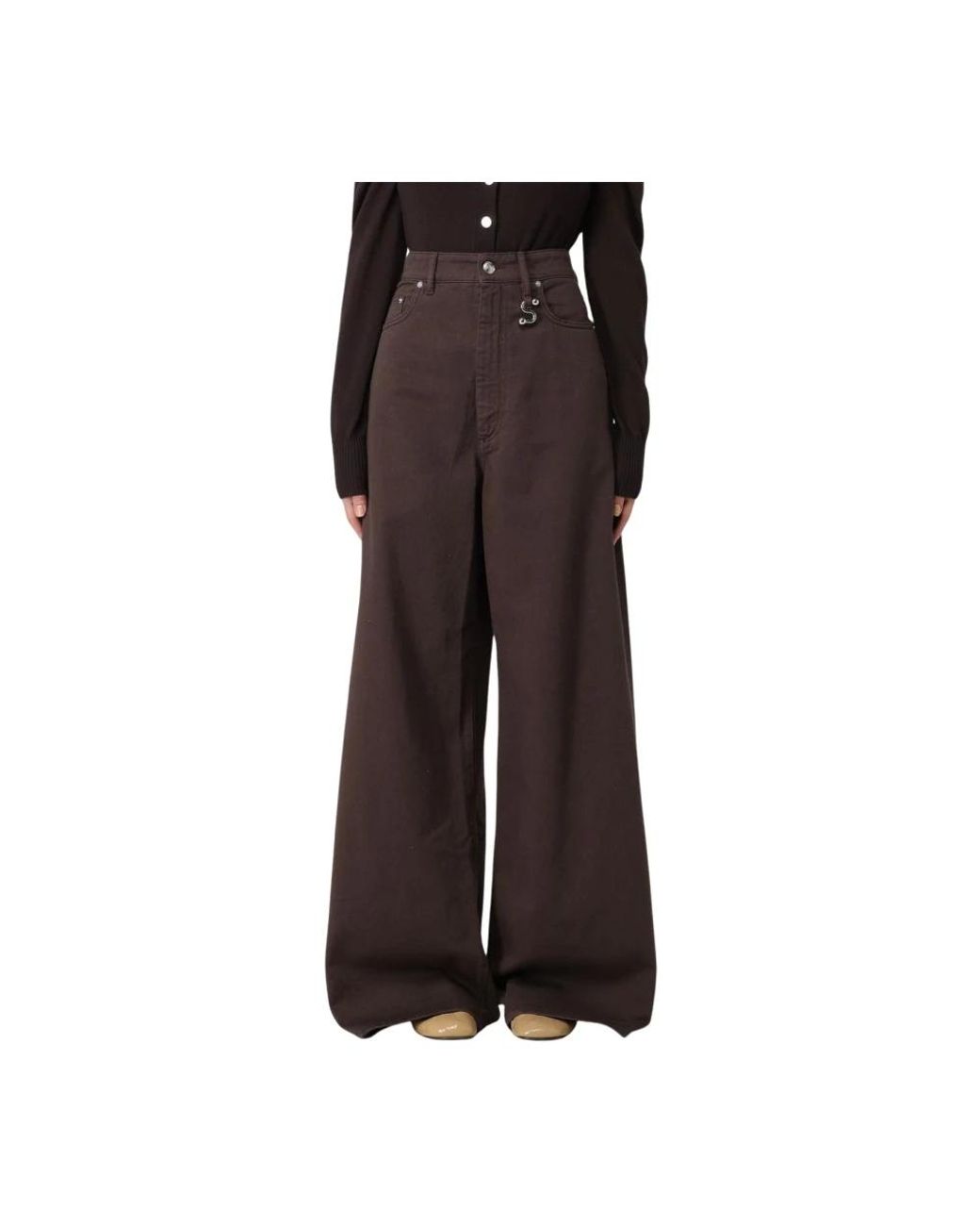 Sportmax Brown Wide Jeans