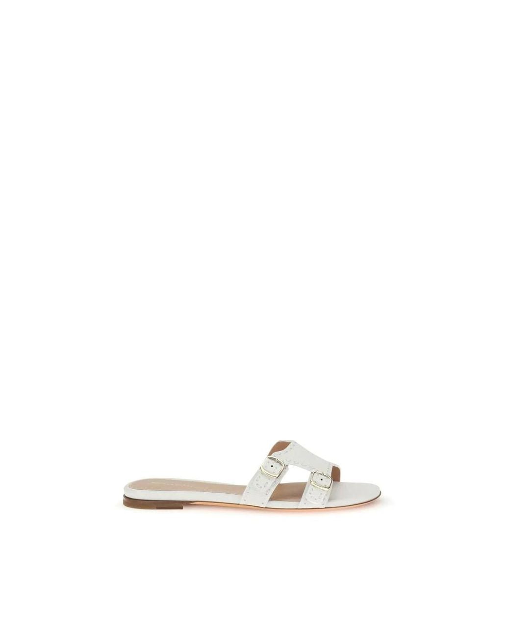 Santoni Natural Buckle Strap Sandalen
