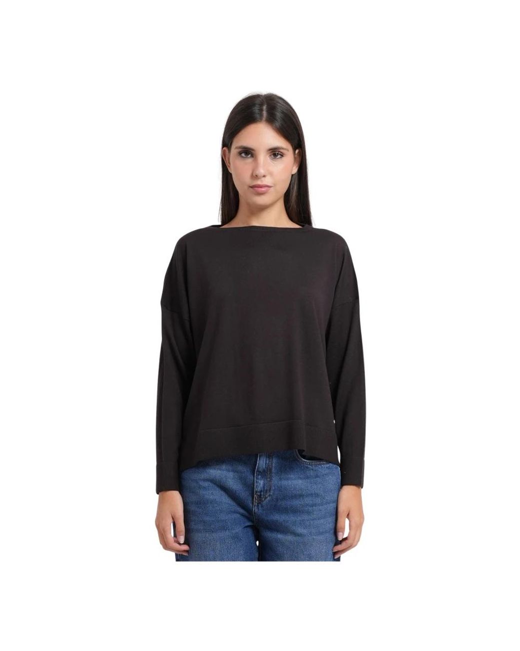 iBlues Black Round-Neck Knitwear