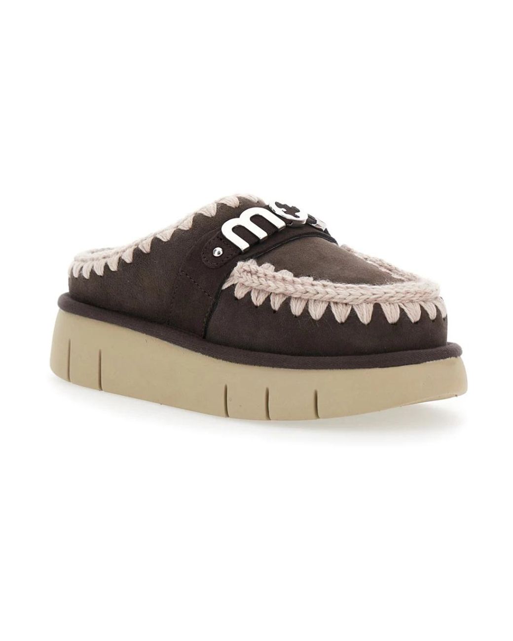 Mules Mou en coloris Brown