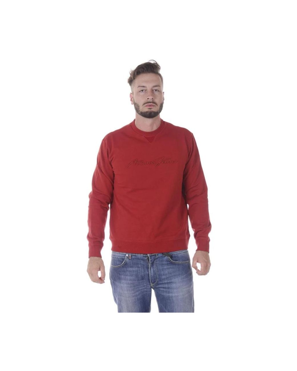 Armani Jeans Red Sweatshirts for men