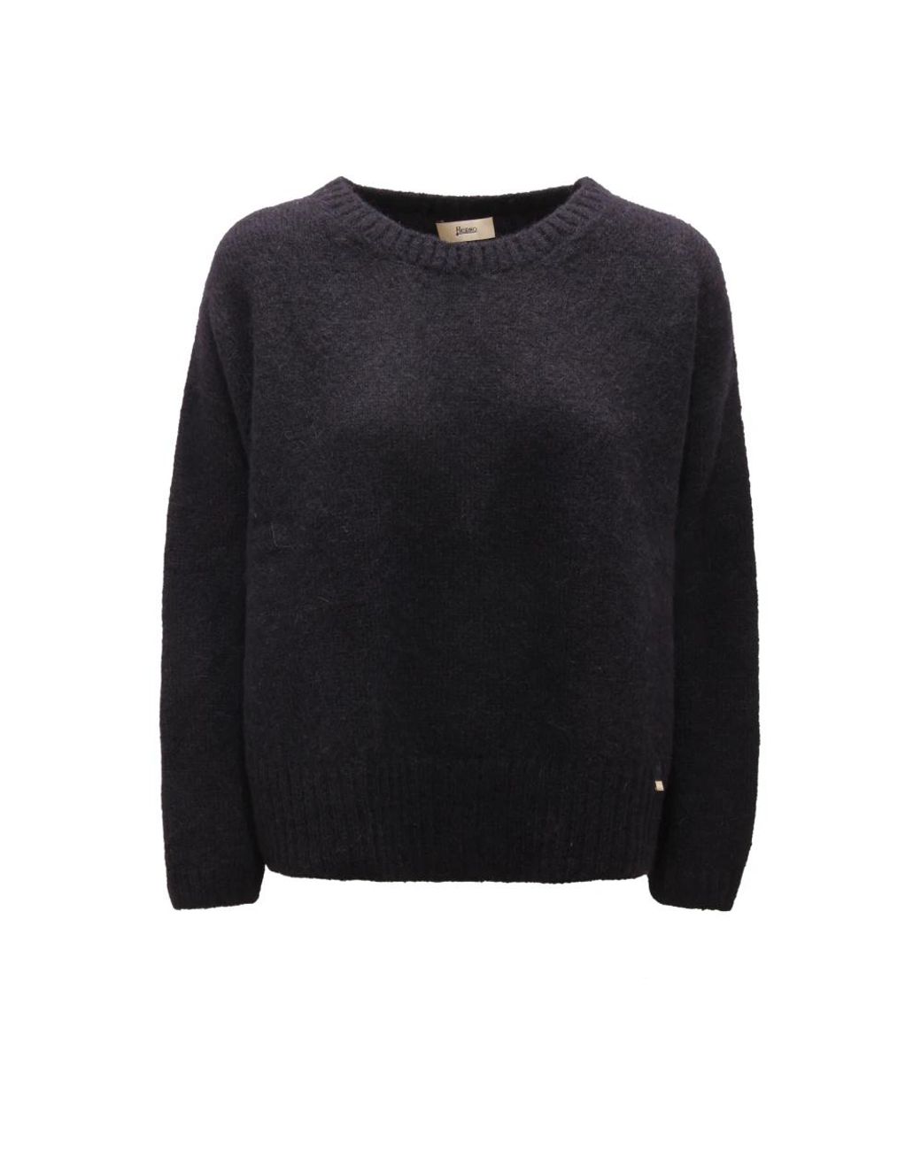 Herno Truien & Vesten ,Blauw ,Wol Wollen Trui in het Black