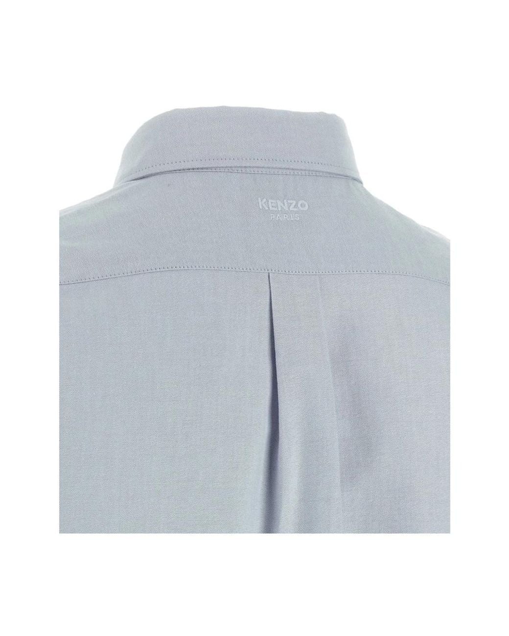 KENZO Blue Short Sleeve Shirts for men