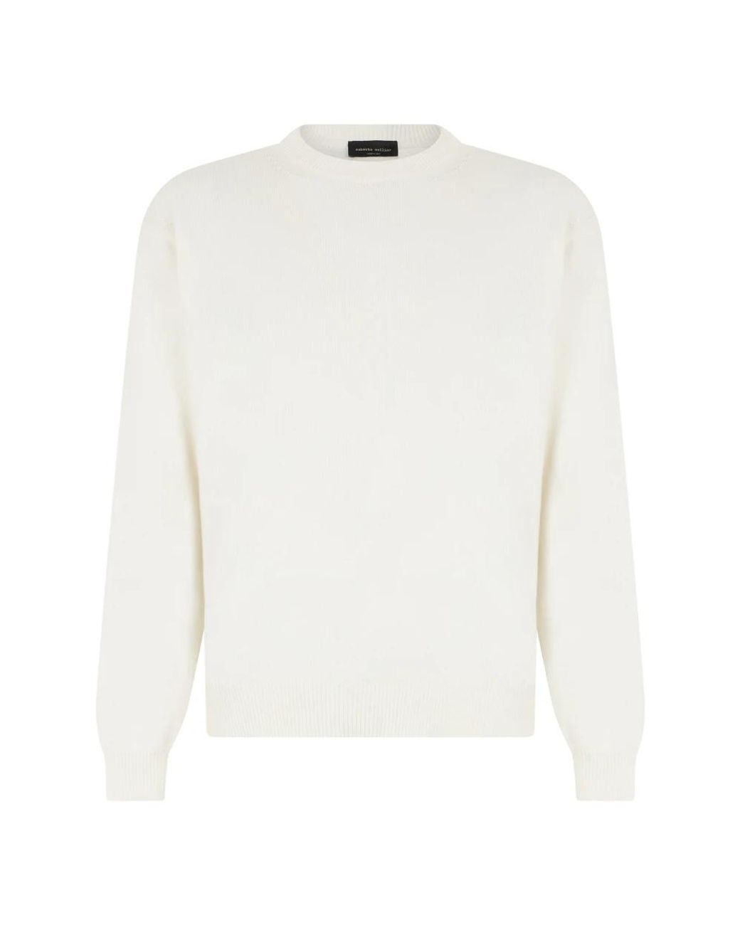 Roberto Collina White Round-Neck Knitwear for men