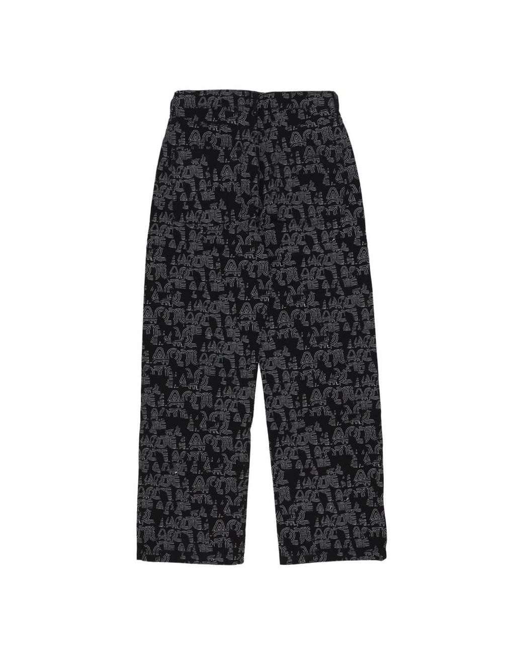 Arte' Black Straight Trousers for men