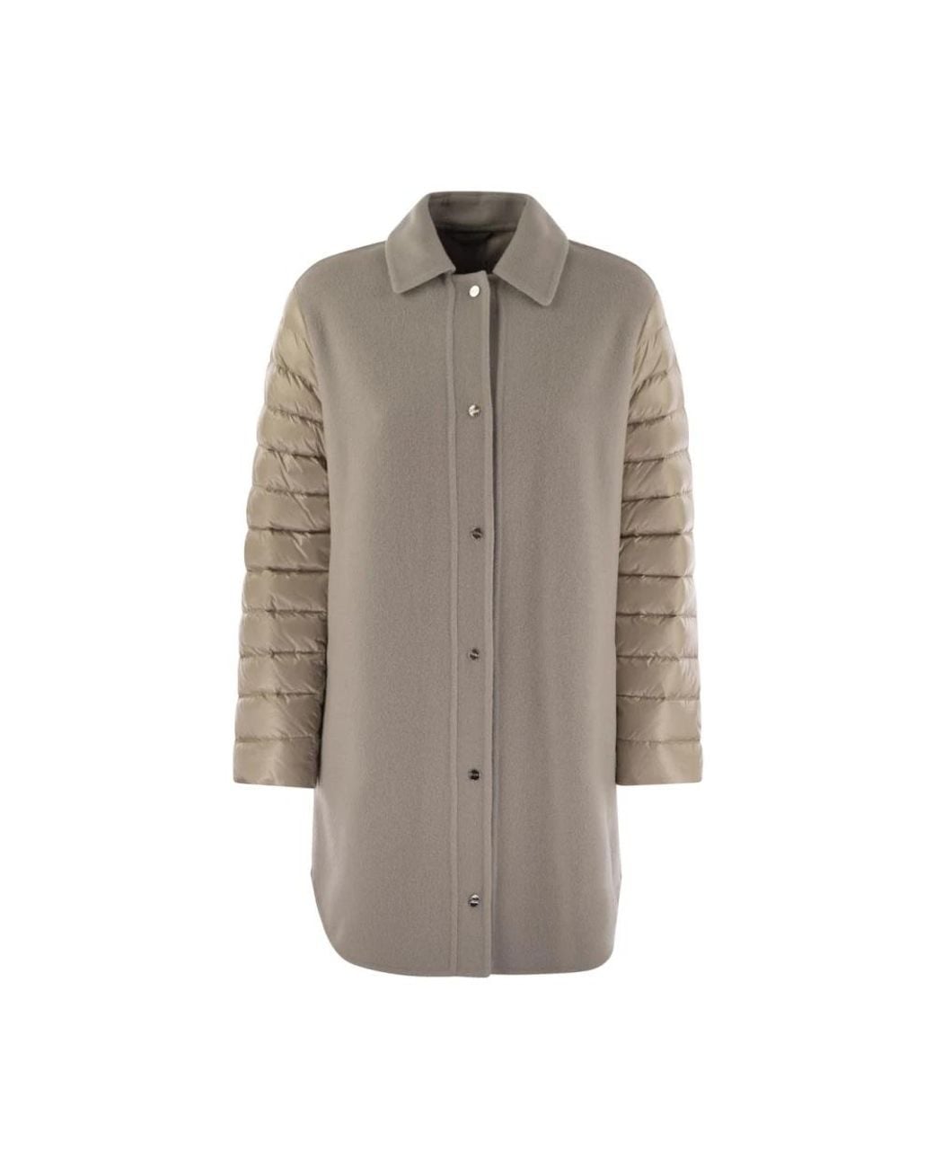 Herno Jassen ,Wol Single-Breasted Coat in het Brown