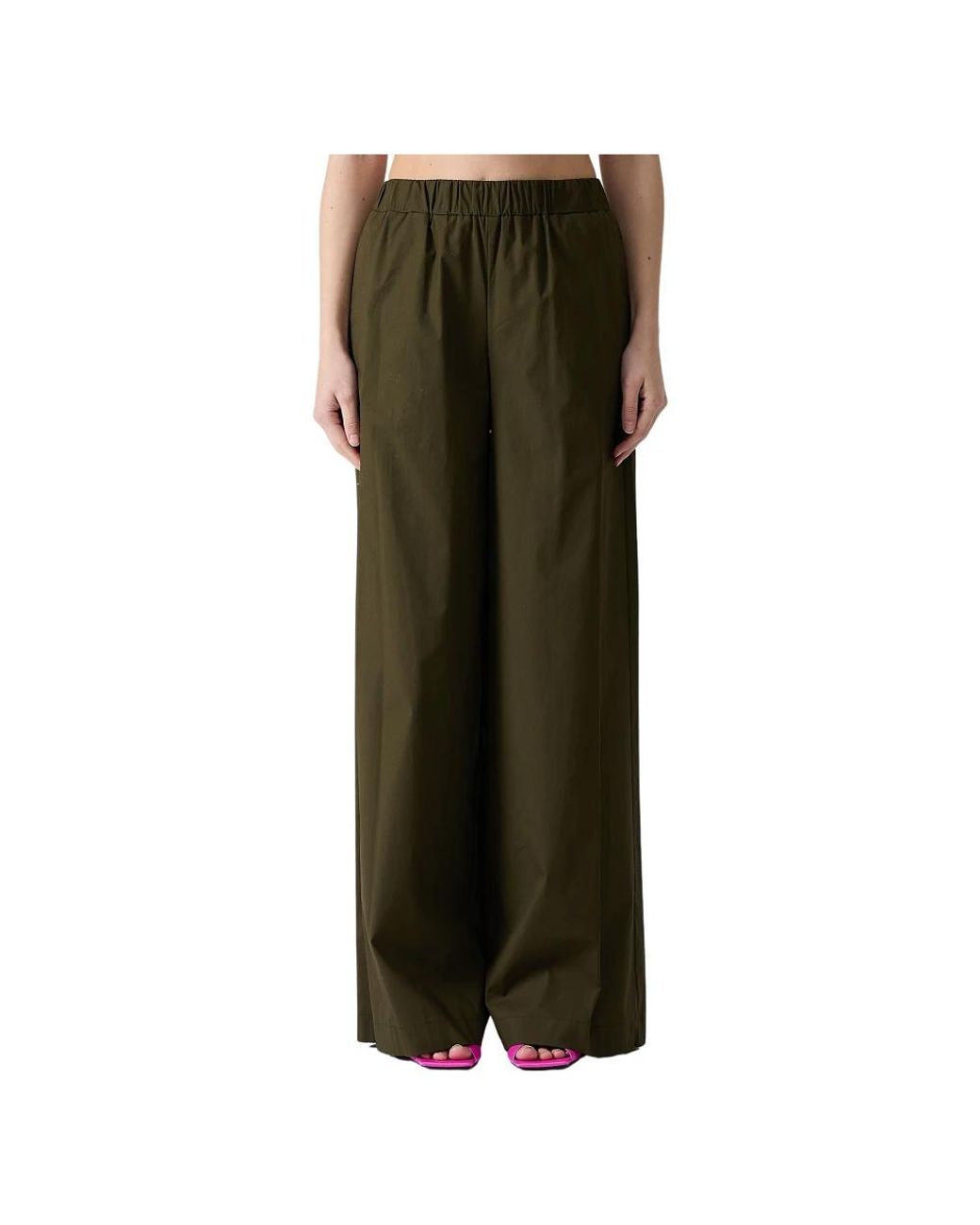 FEDERICA TOSI Green Wide Trousers