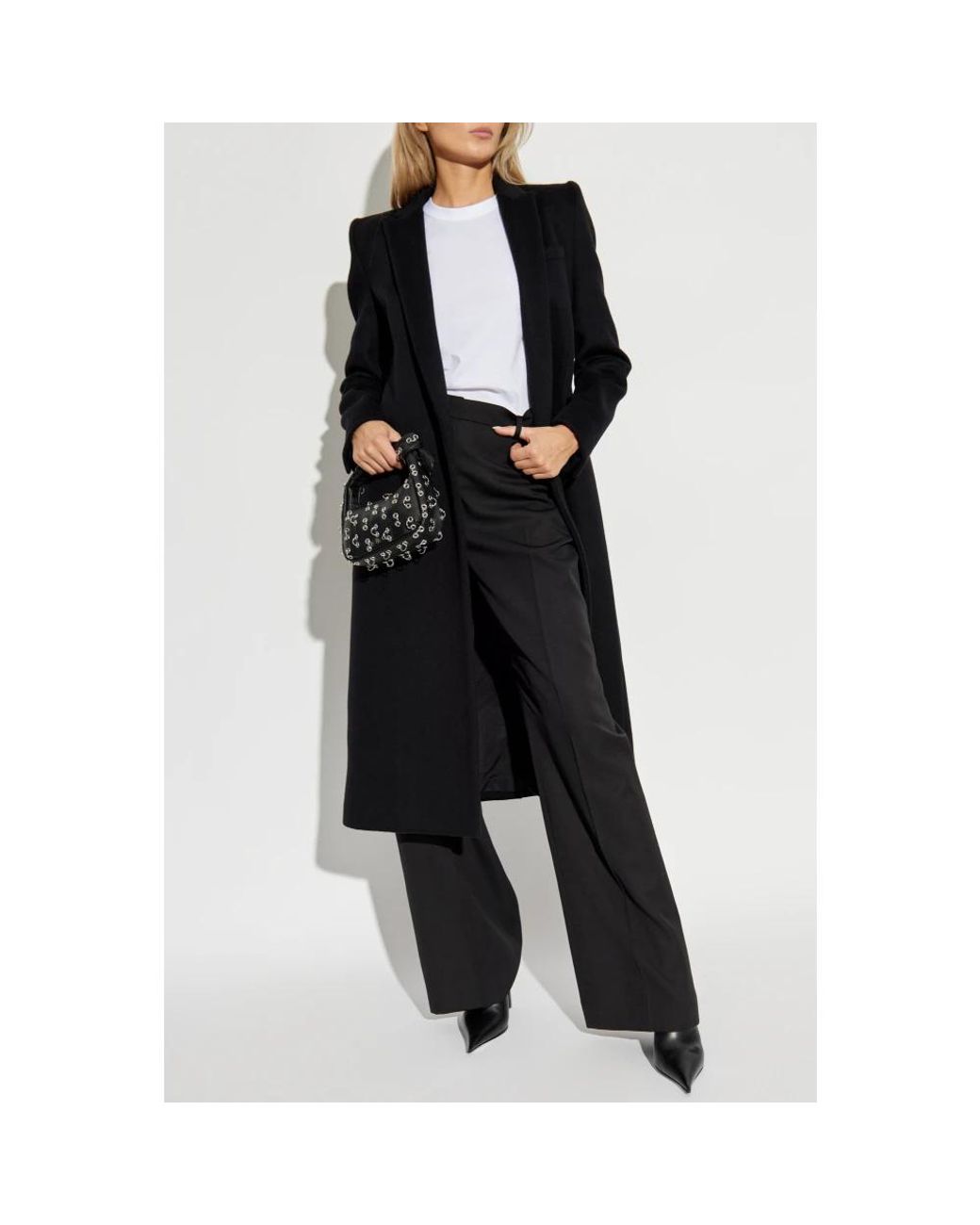 McQueen Black Single-Breasted Coats