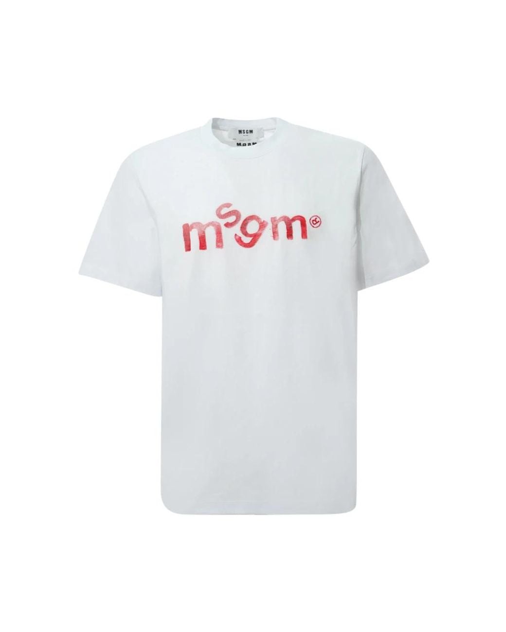 MSGM White T-Shirts for men