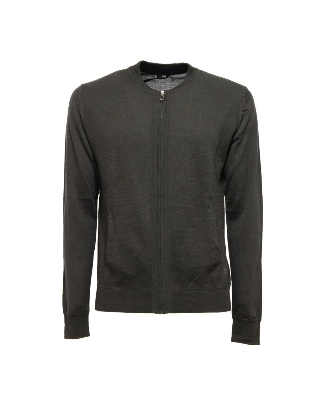 Hōsio Truien & Vesten ,Groen ,Wol Lupo Zip in het Gray voor heren