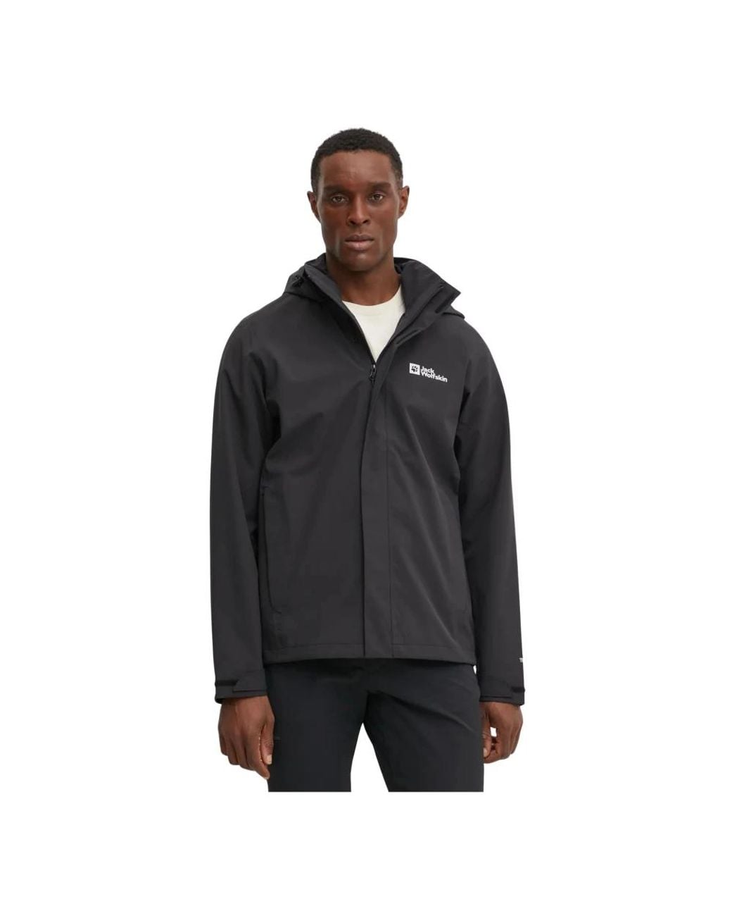 Rain Proof Jackets Jack Wolfskin de hombre de color Black