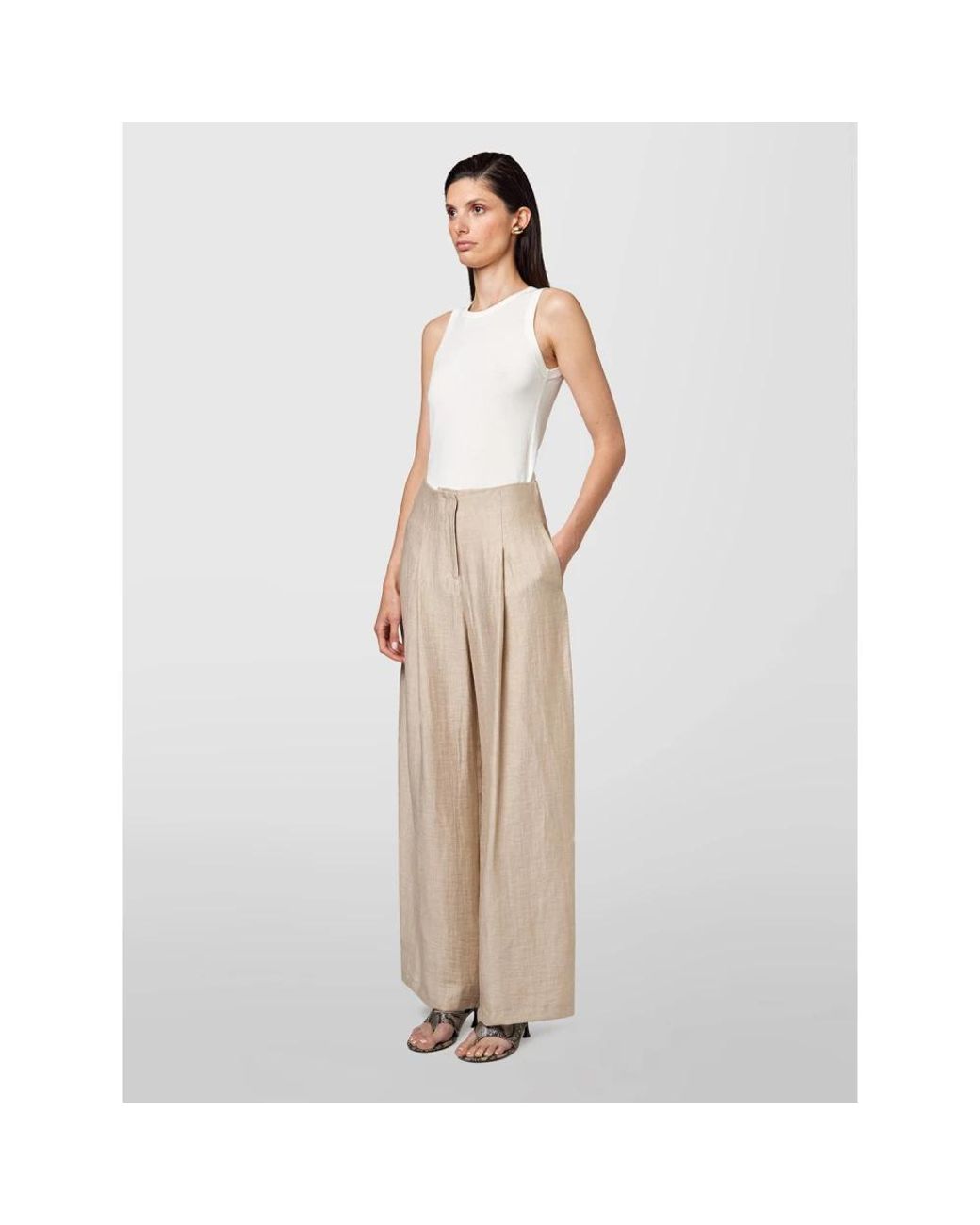 Alpha Studio Natural Wide Trousers