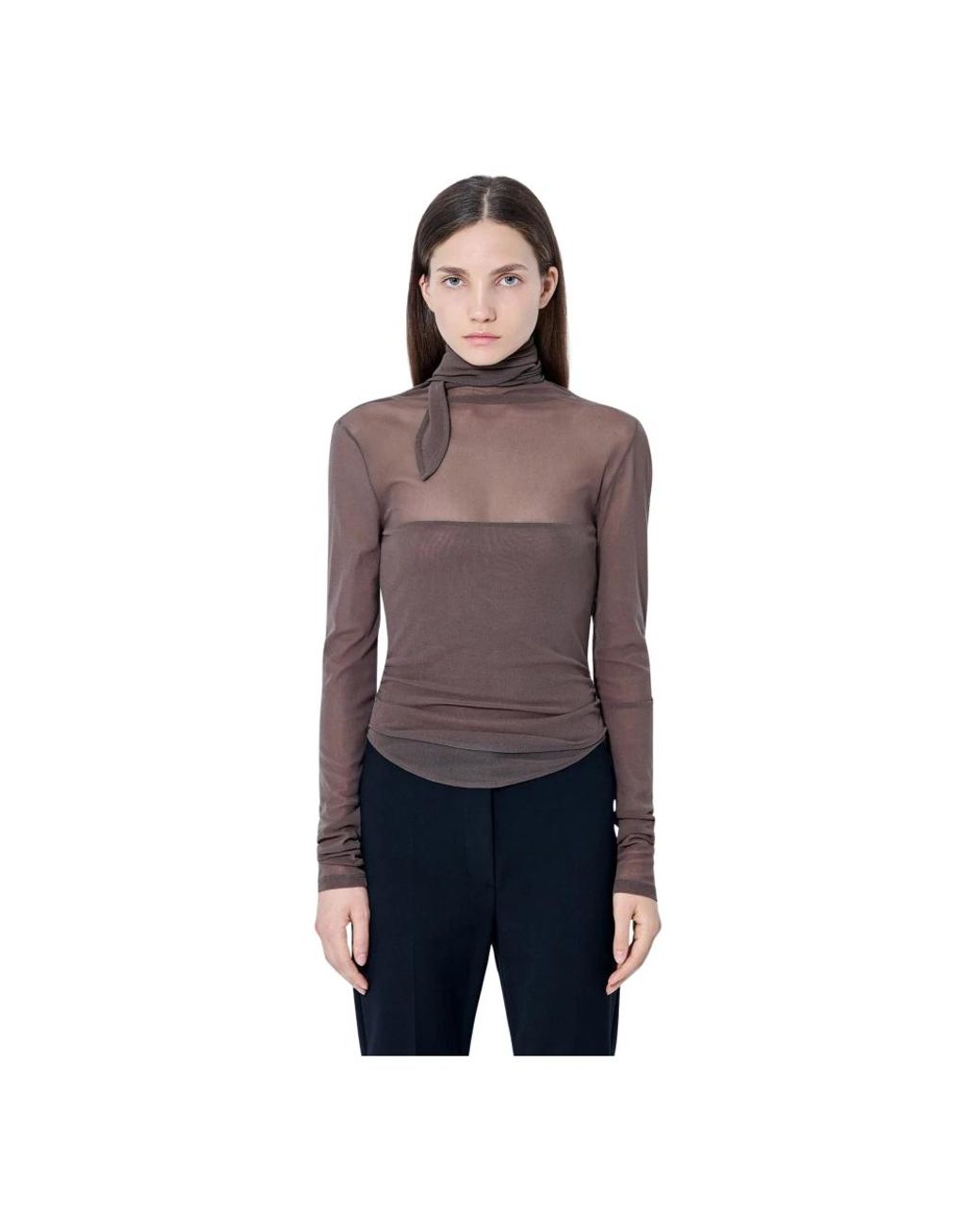 Lemaire Purple Long Sleeve T-Shirts