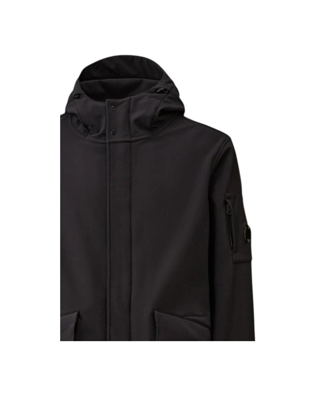 C P Company Black Raincoat for men