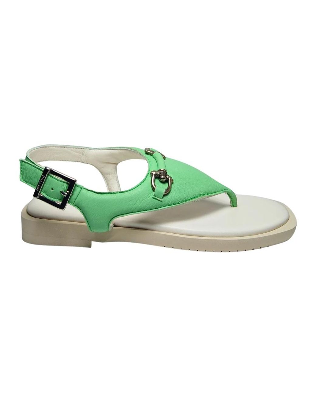 Flat Sandals di Pollini in Green