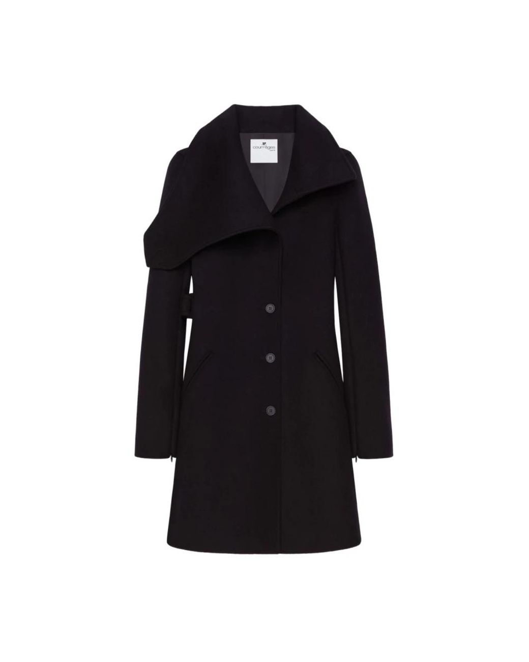 Courreges Black Single-Breasted Coats