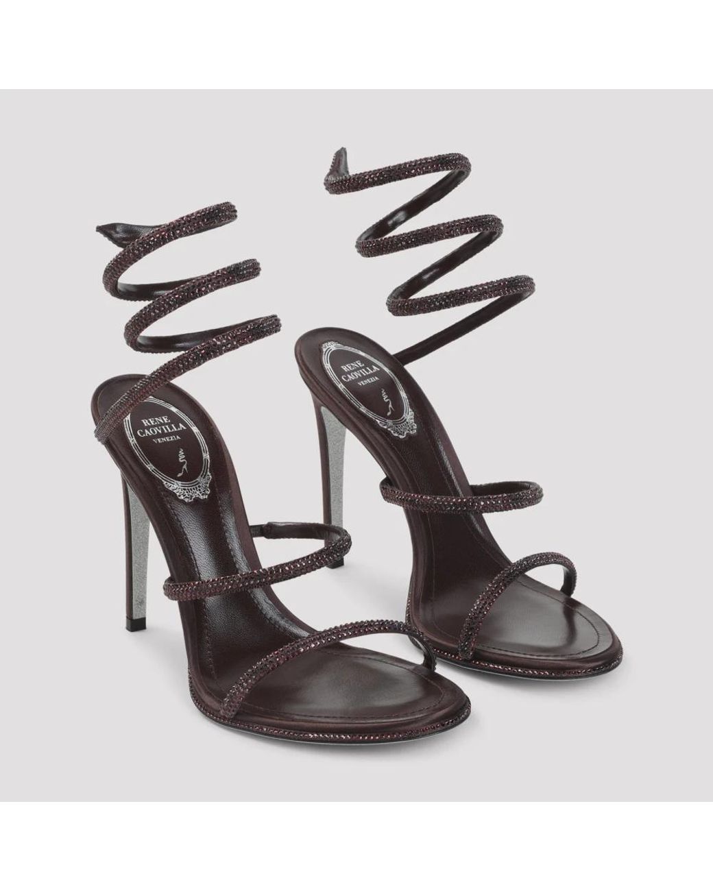 Rene Caovilla Black High Heel Sandals