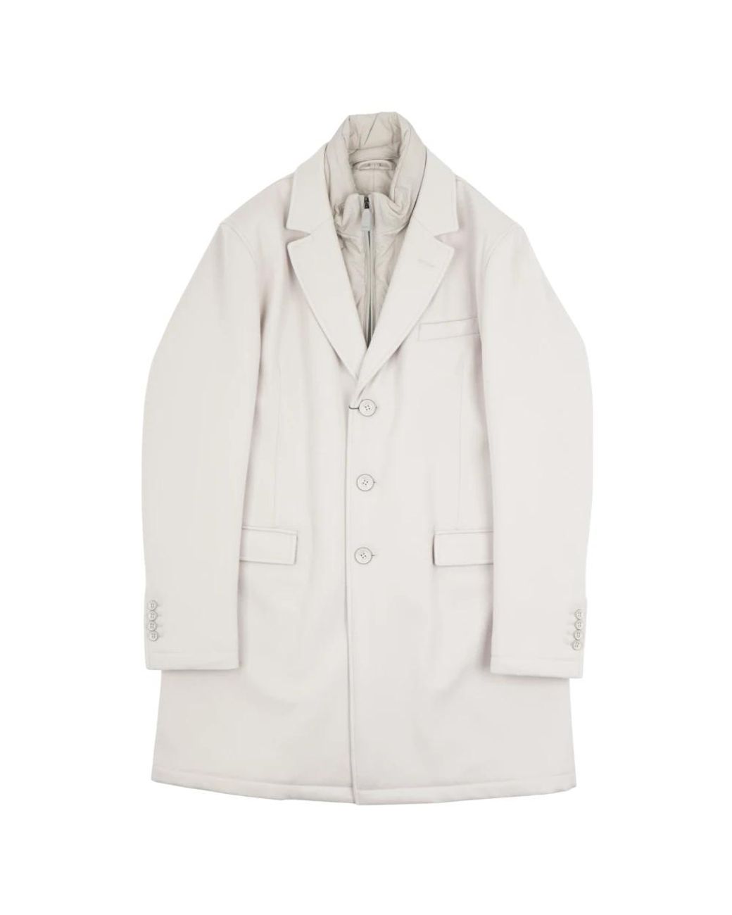 Herno Jassen ,Wit ,Leer Single-Breasted Coats in het White voor heren