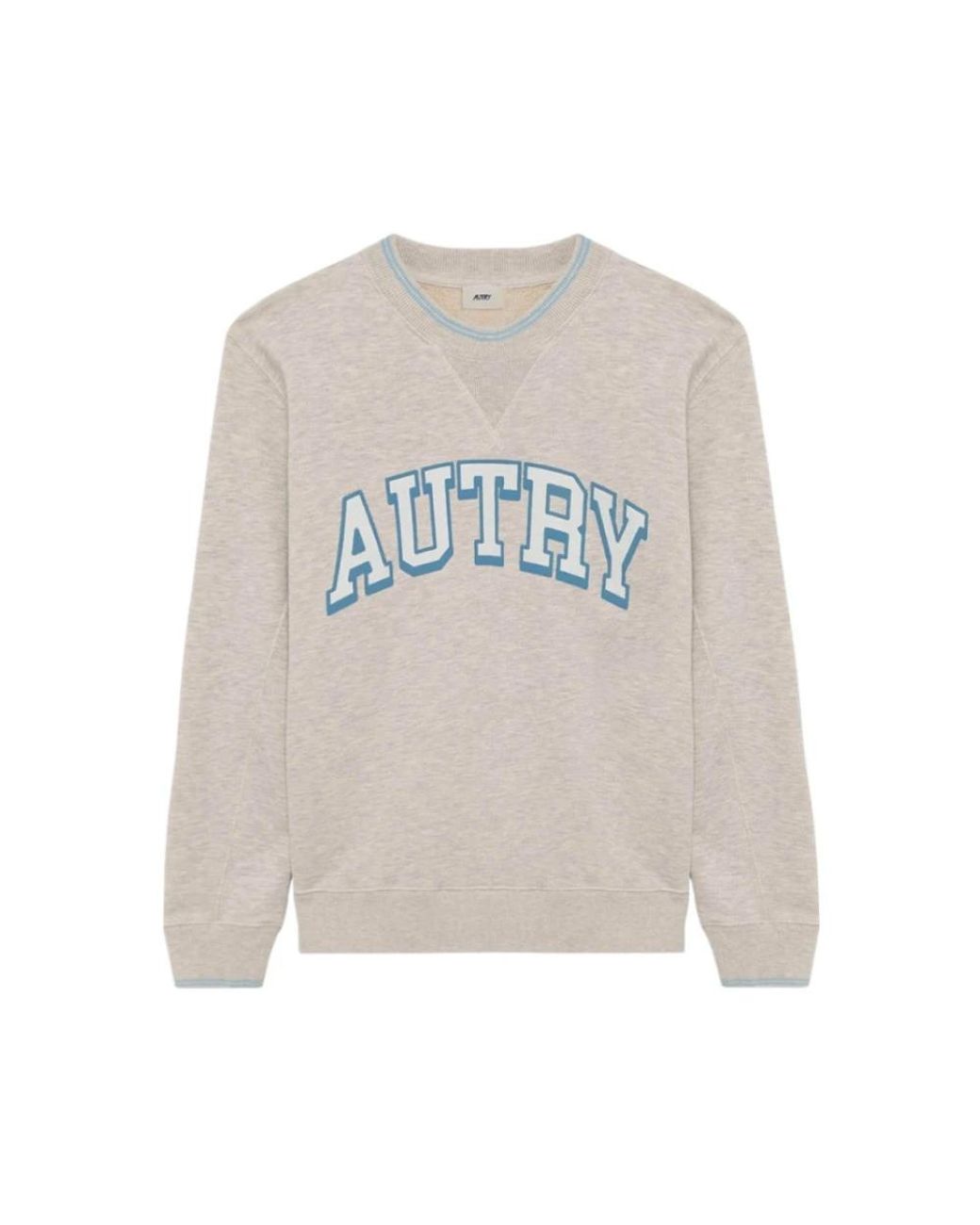 Autry Hoodies & Sweatvesten ,Katoen College Sweatshirt Met Lange Mouwen Grijs in het White