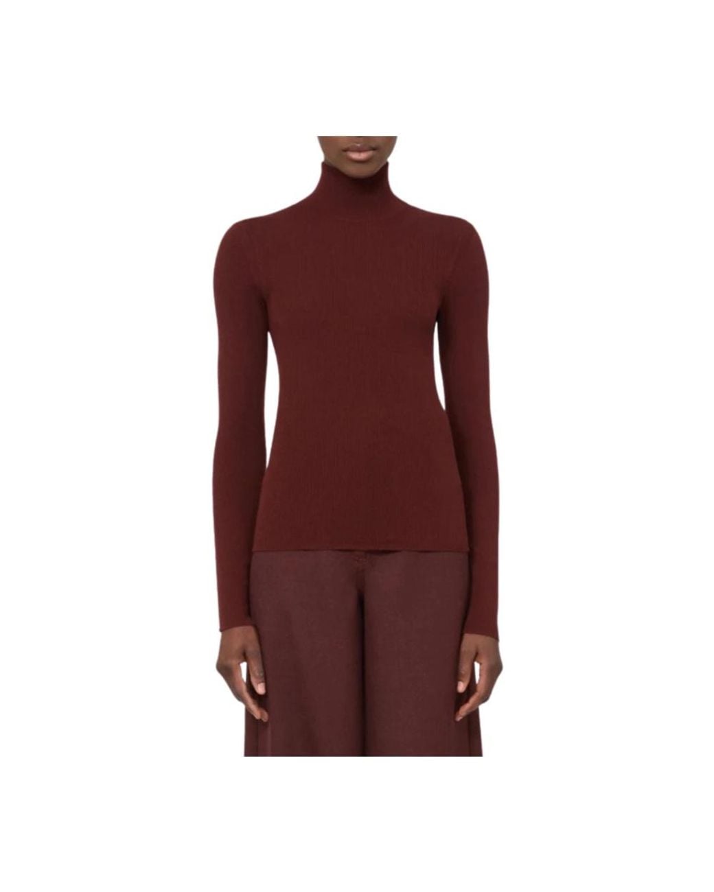Max Mara Red Turtlenecks