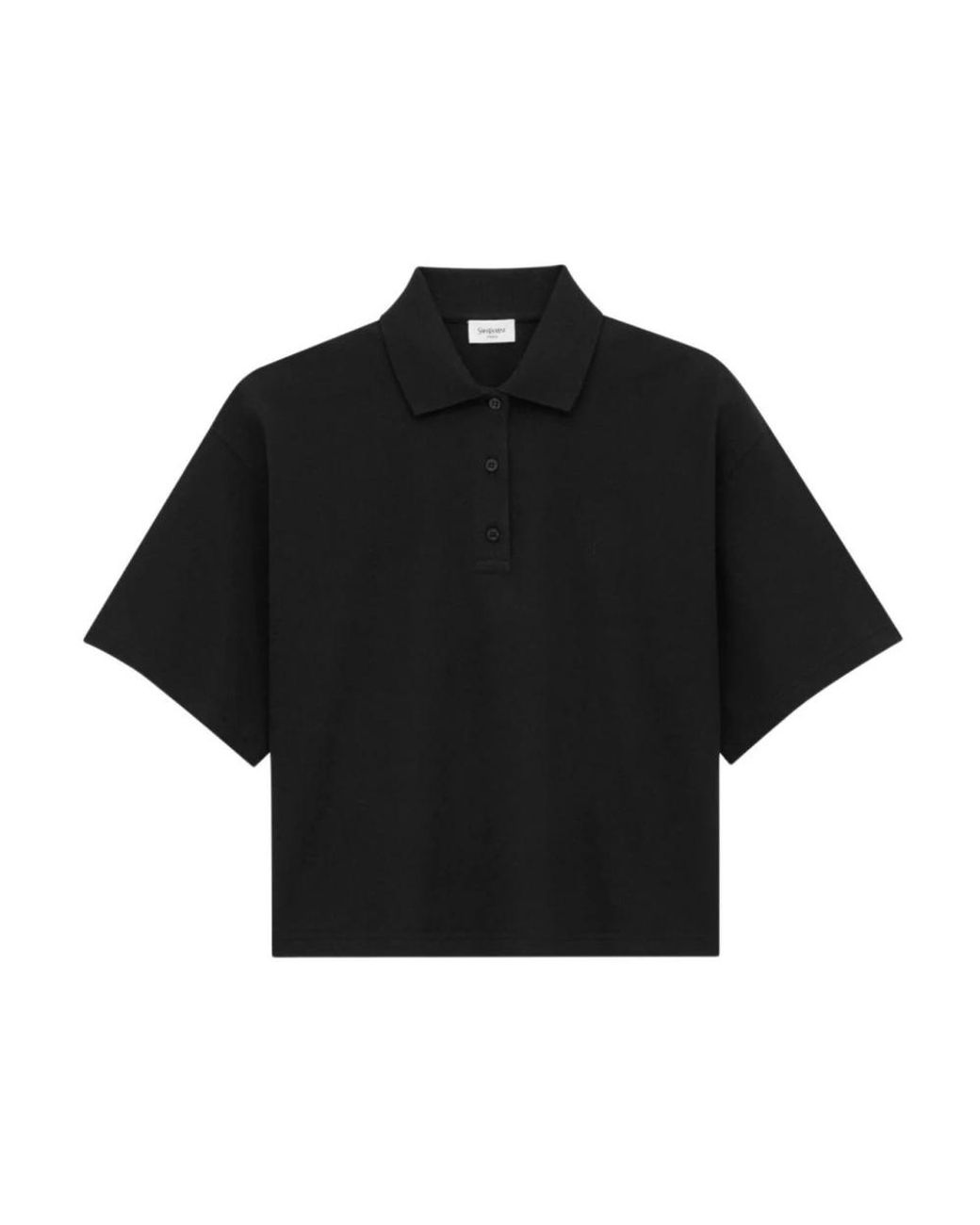 Saint Laurent Black Polo Shirts