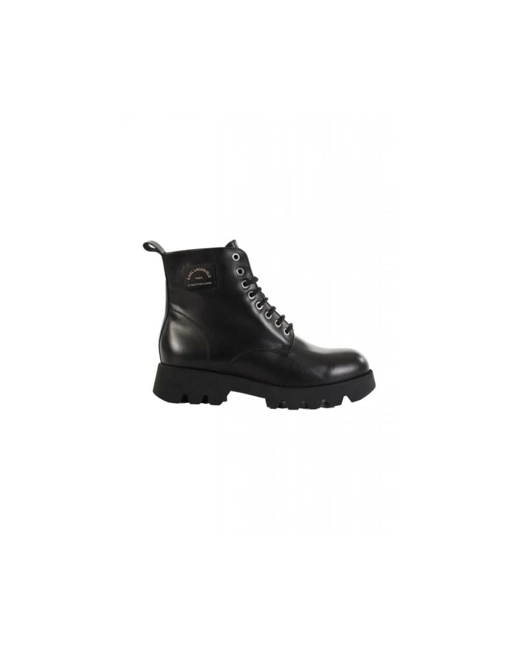 Karl Lagerfeld Black Lace-Up Boots for men