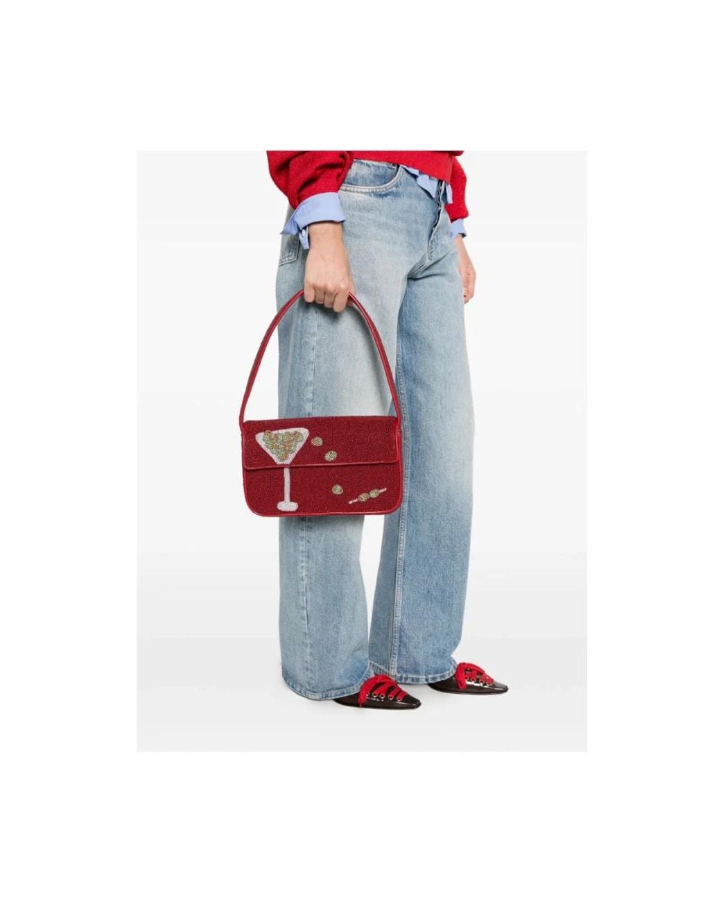 Staud Red Shoulder Bags