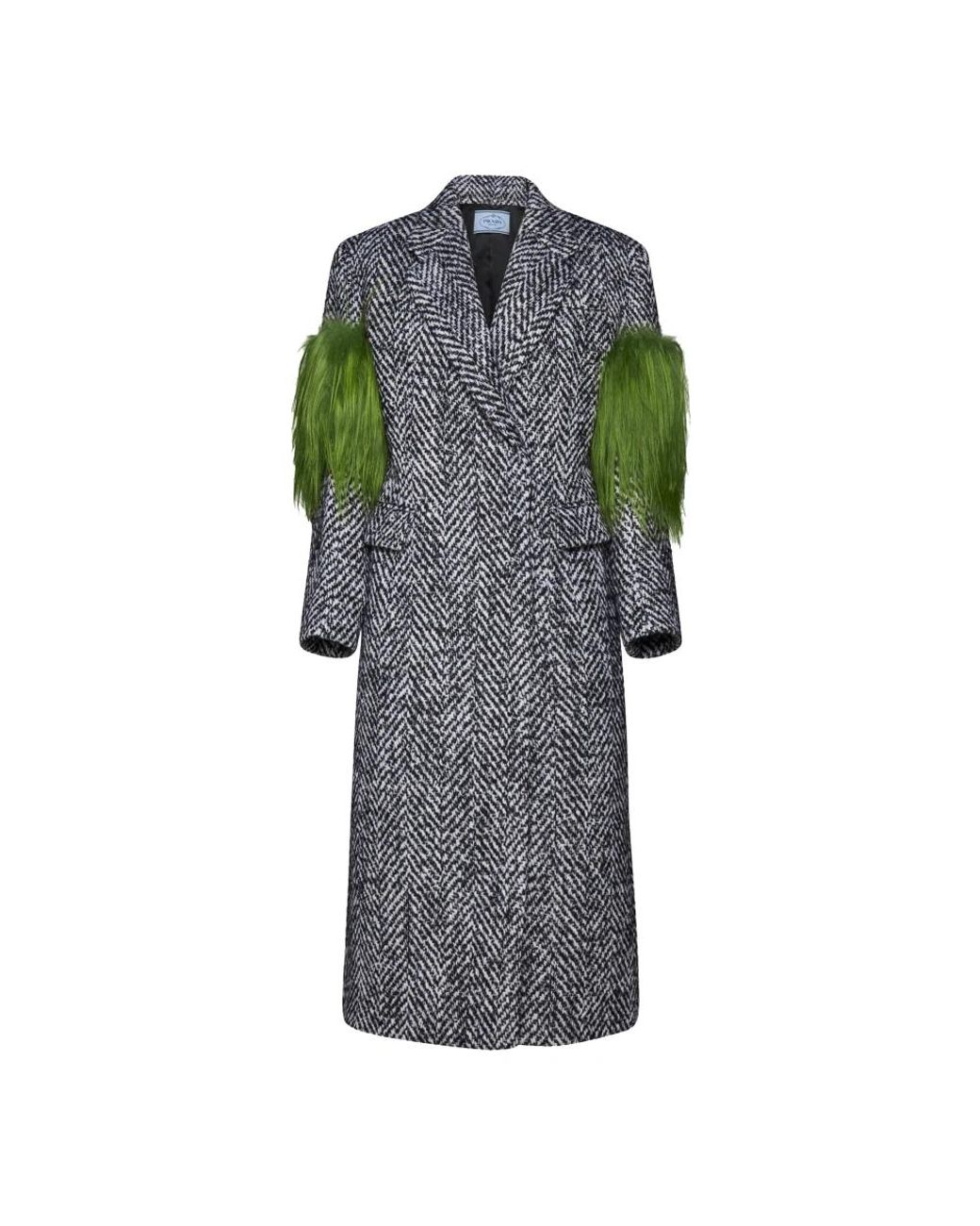 Prada Gray Single-Breasted Coats