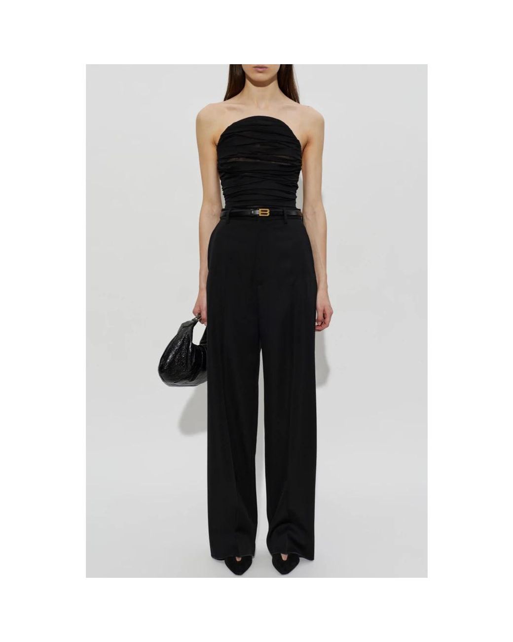 Balenciaga Black Sleeveless Tops