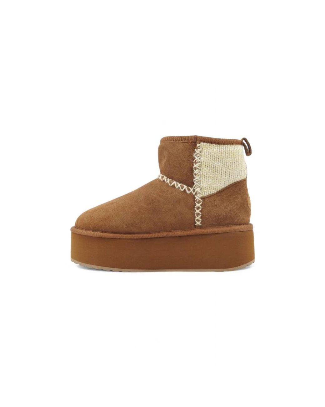 EMU Schoenen ,Bruin ,Wol Stinger Knit Flatform in het Brown