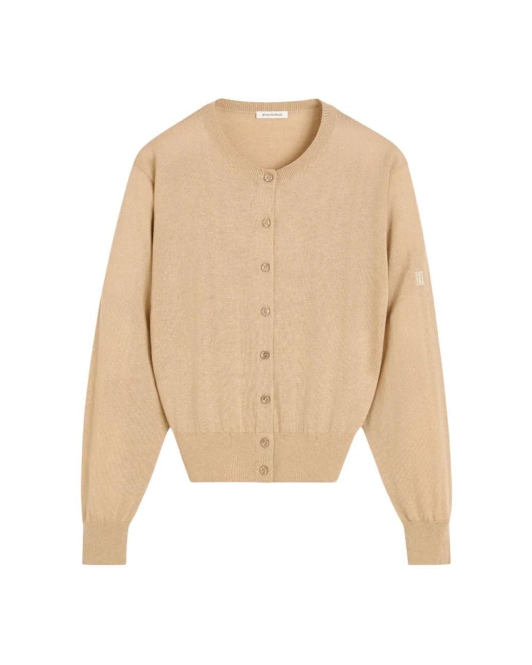 By Malene Birger Truien & Vesten ,Bruin ,Wol Donker Zand Cardigan Montie in het Natural