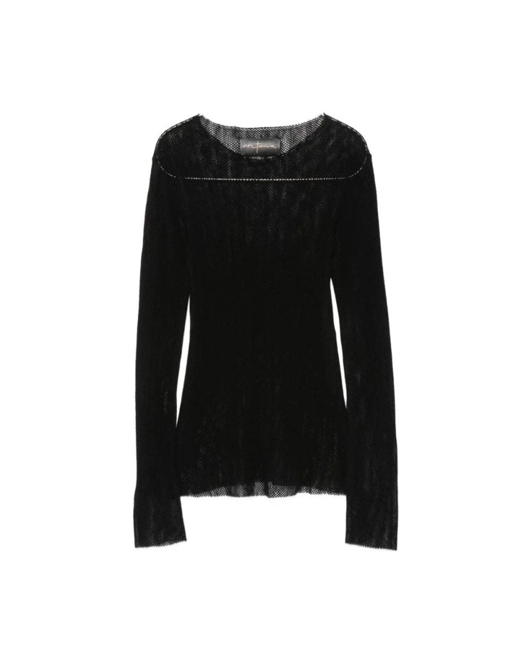 Cortana Black Round-Neck Knitwear