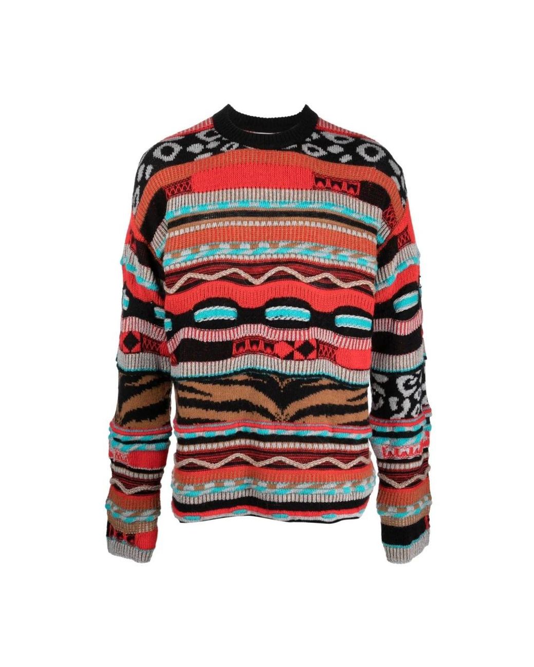Laneus Red Round-Neck Knitwear for men