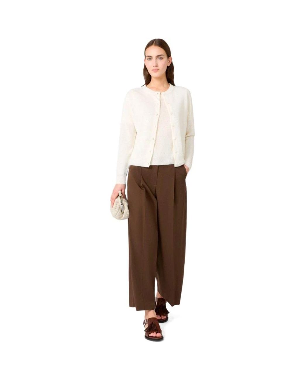 Weekend by Maxmara White Round-Neck Knitwear