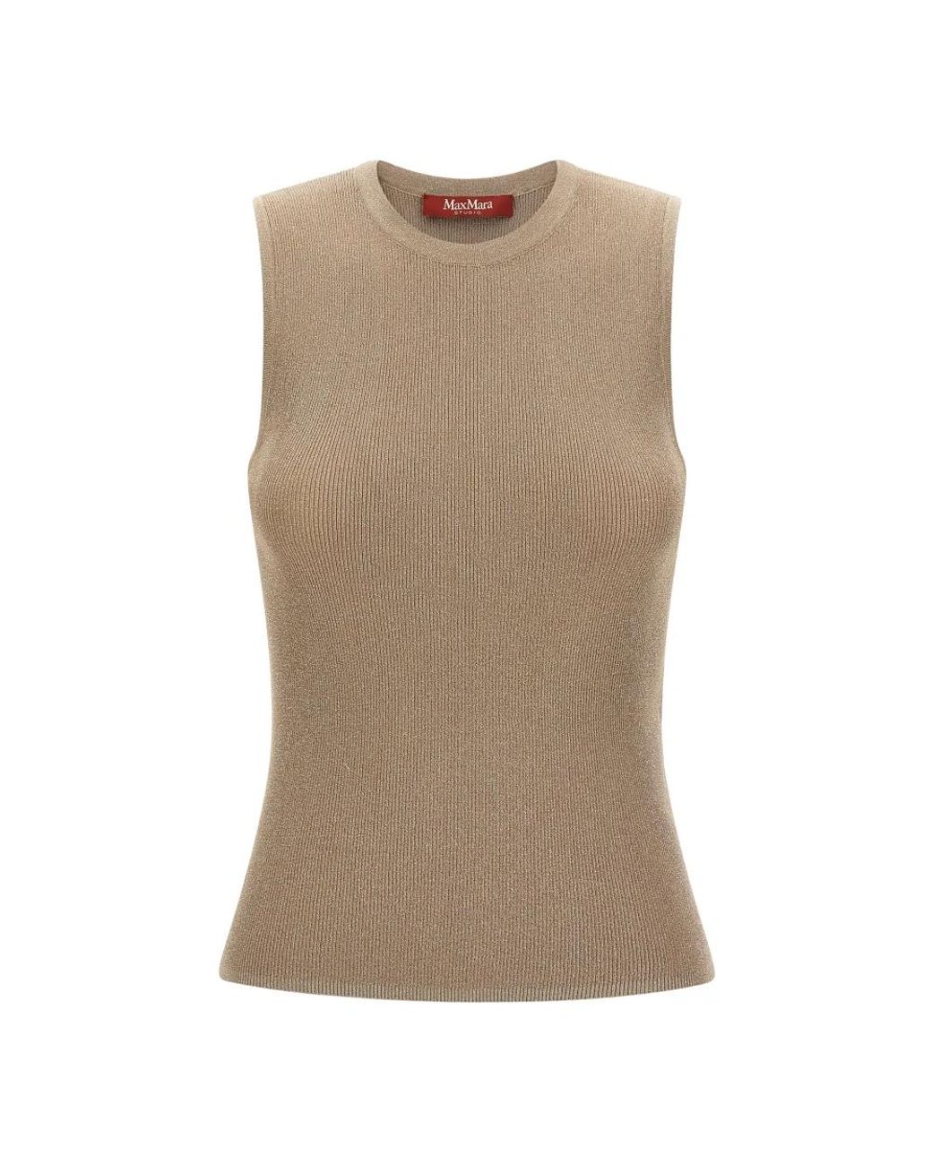 Max Mara Brown Sleeveless Tops