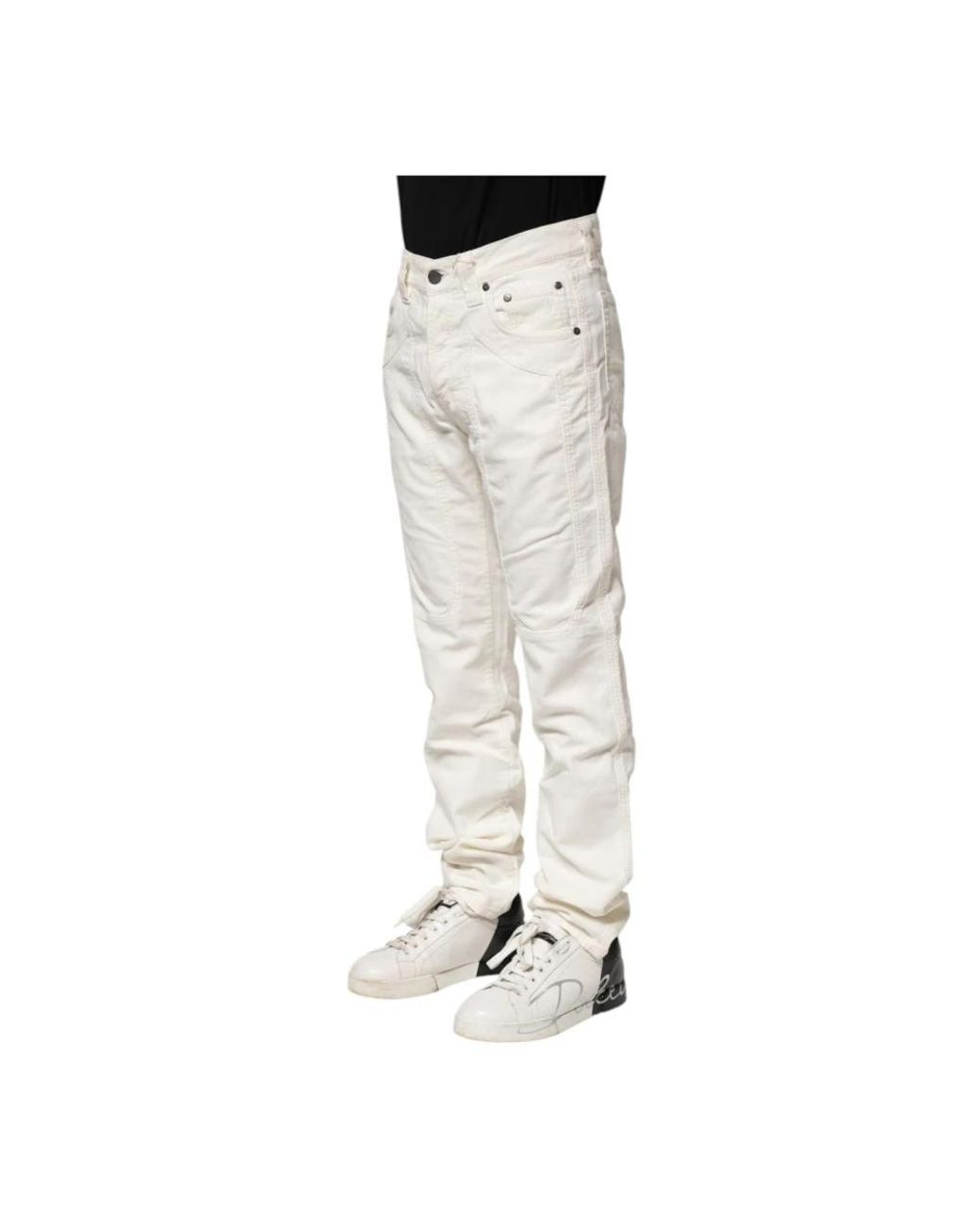 Jeckerson Gray Straight Trousers for men