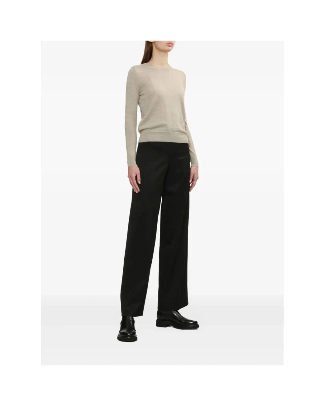 MM6 by Maison Margiela Gray Round-Neck Knitwear
