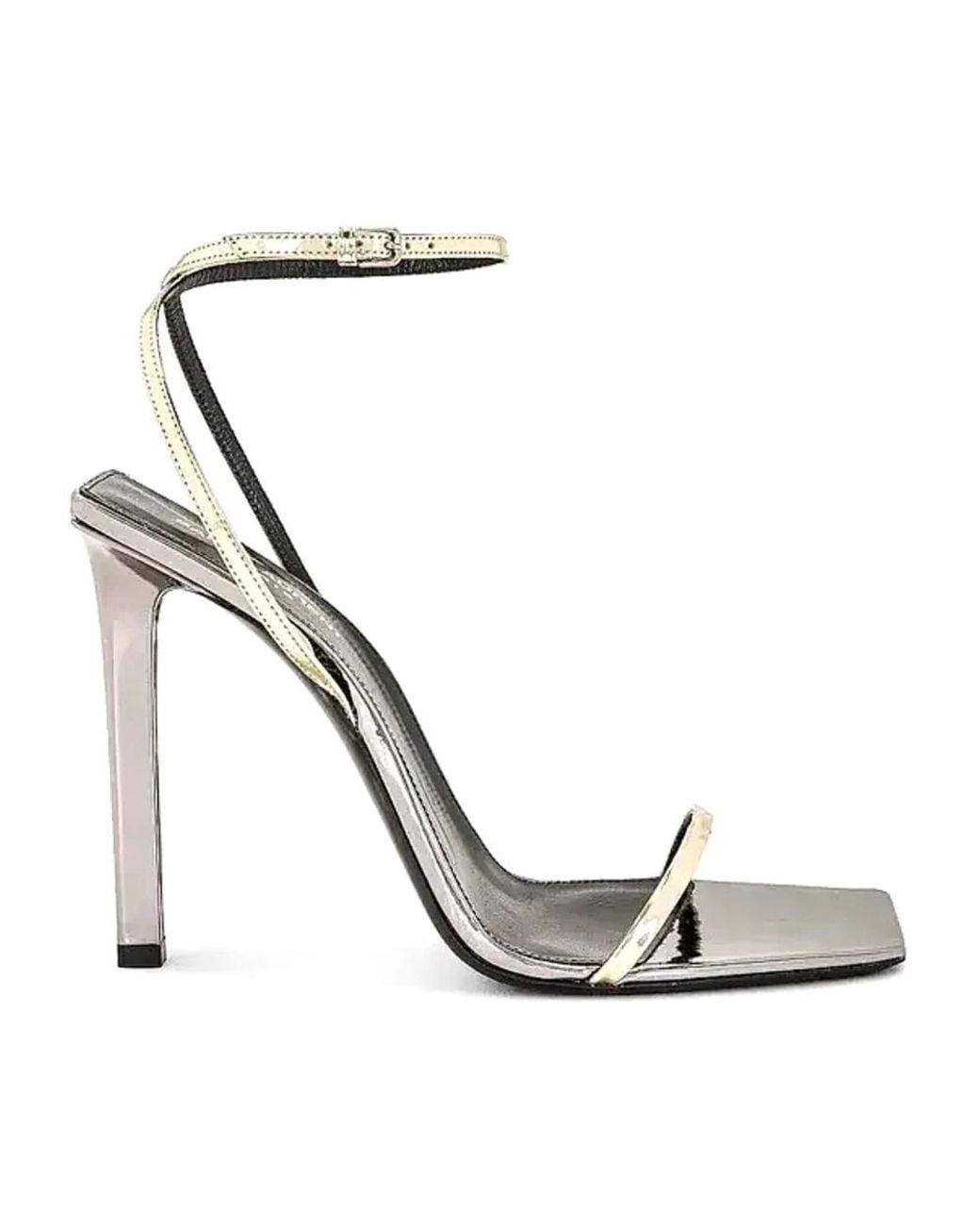Saint Laurent Metallic High Heel Sandals