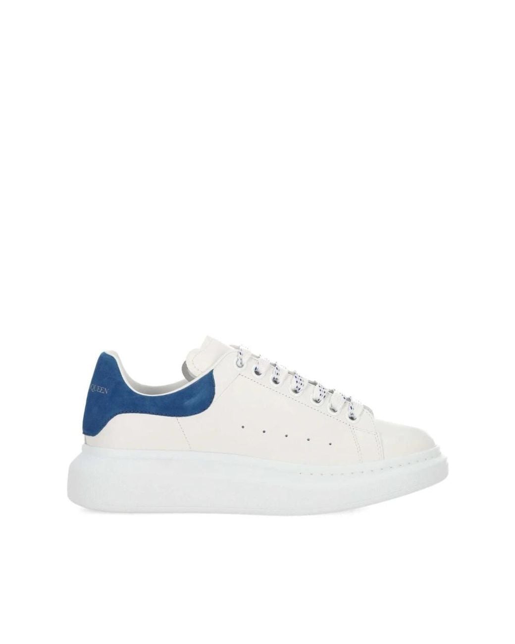 McQueen Blue Larry Oversized Sneakers, 100% Calfskin Leather for men